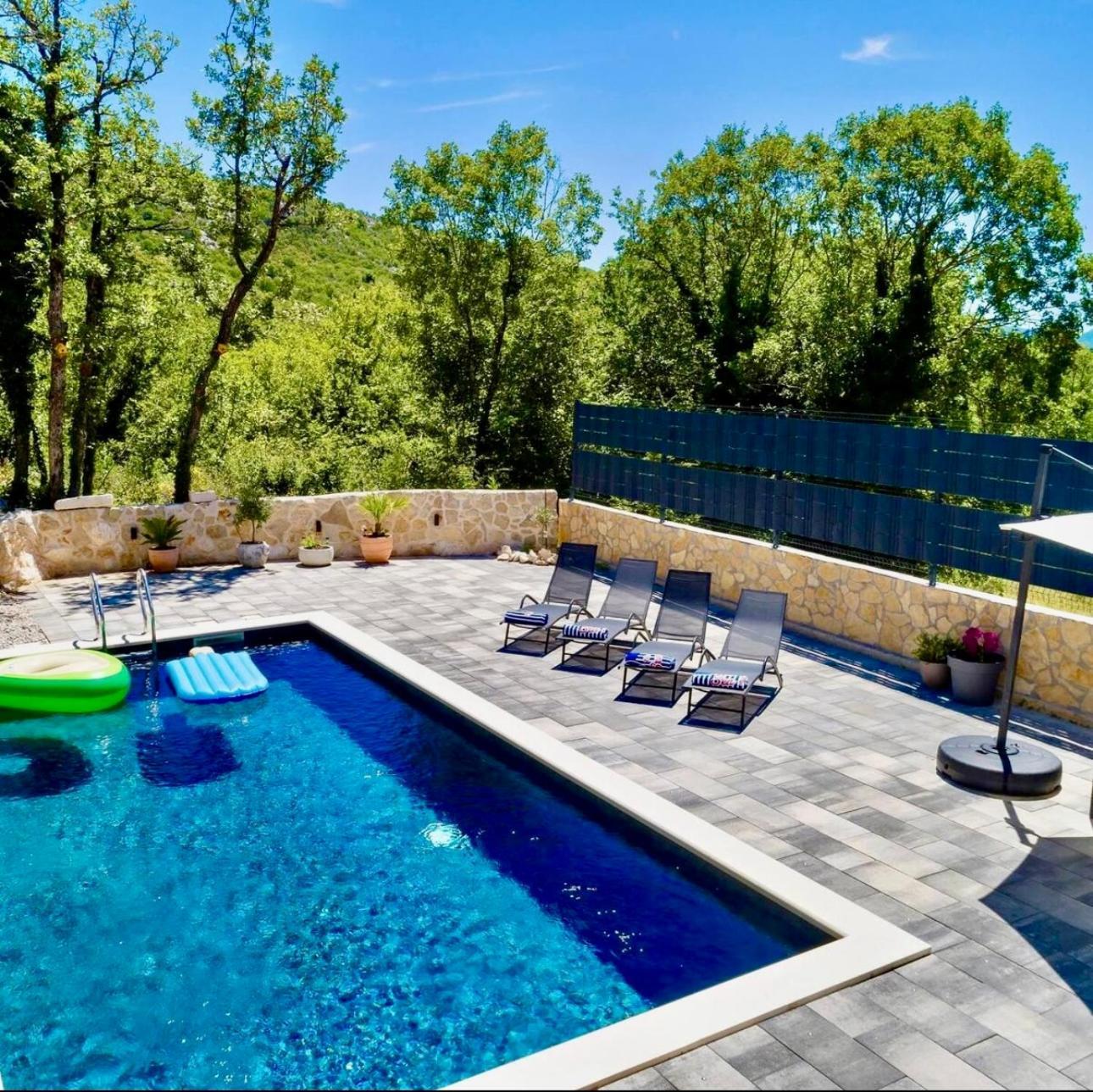Luxury Villa Andrea Vrzika In Forest Near The Sea Zagvozd Exteriör bild